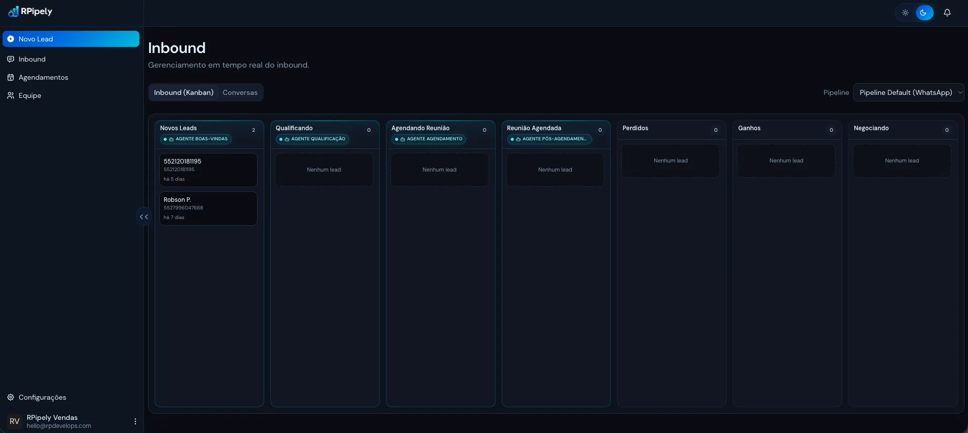 Sales funnel with stages advancing automatically
